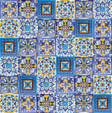 Blue and Yellow Mexican Tiles