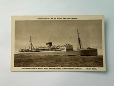 Vintage Maritime Postcard Winchester Castle Union Castle Lines Unposted