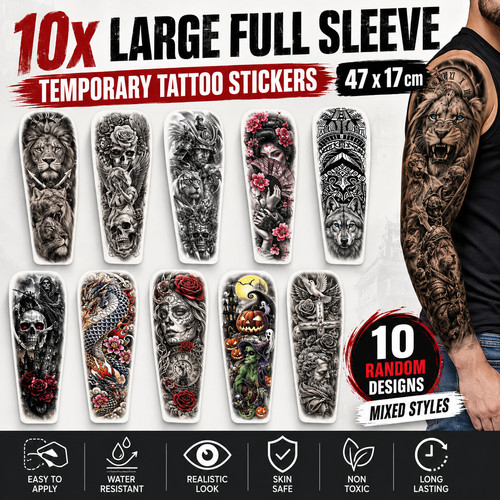 10x tattoo sleeves - tattoo, men