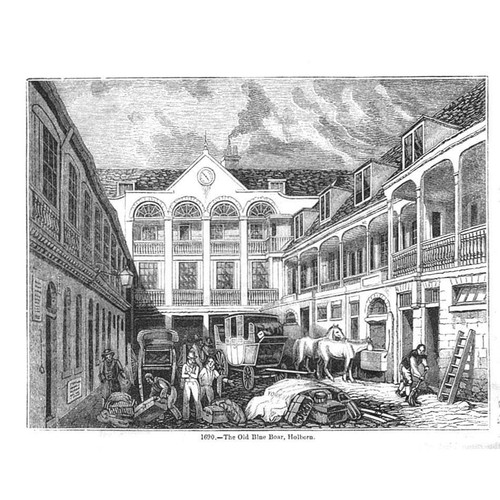 London the old blue boar - the,