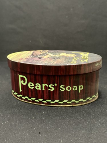 Vintage pears soap metal tin - metal,
