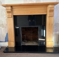 Marble Fire Place With Wooden