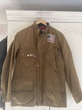 Barbour International Steve McQueen New Baker Wax Jacket Medium 40 Sand Biker