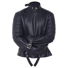 Real Leather Straight Jacket Heavy Duty Straitjacket Bondage Armbinder Restraint