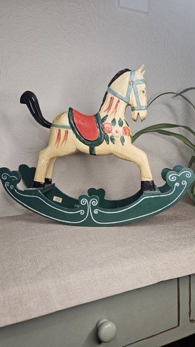 Vintage wooden carved rocking - vintage,
