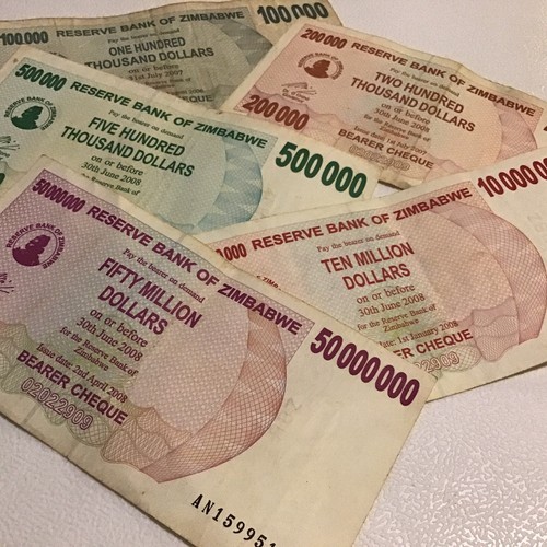 Lot zimbabwe banknotes - of, x
