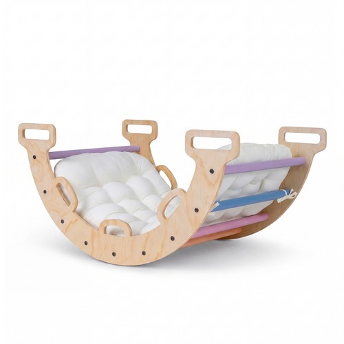 Wooden rocking climbing arch - rocking,