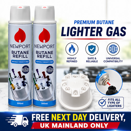 2pk newport butane gas zero - 2pk,
