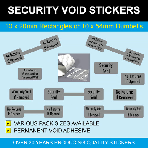 Security void seal permanent - seal,