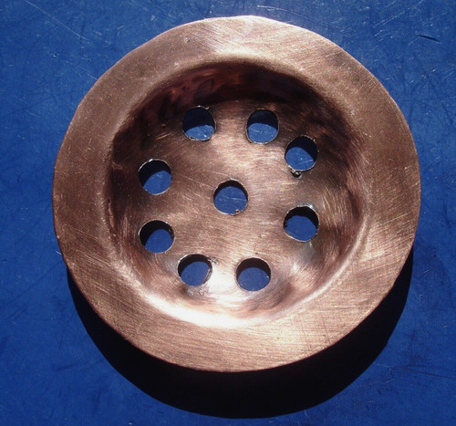 Moroccan tarnished copper hand - tarnished,