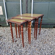 Vintage Nest Of 3Tables Green