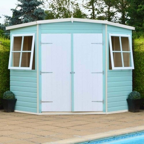 7x7 garden corner shed - garden, tongue