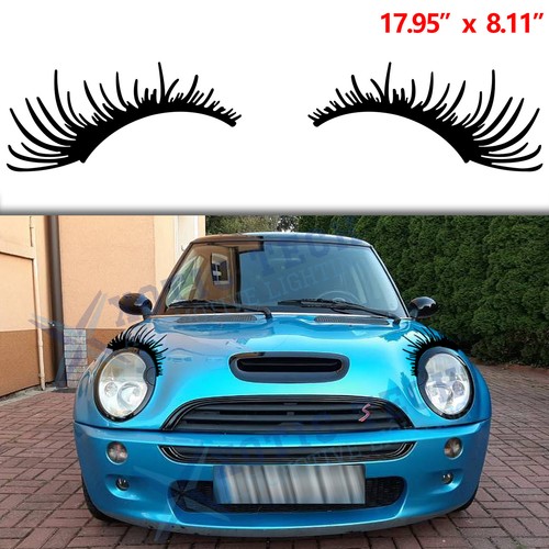 Car eyelashes decal - eyelashes,