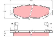 Brake Pad Set, disc brake for LEXUS TOYOTA:GS,CROWN,SUPRA,ARISTO,CHASER