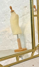 Vintage Tailor’s Mannequin Bust on Wooden Stand – Dress Form Display / Shop Prop