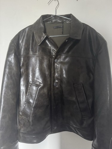 Zara men leather jacket - men's,