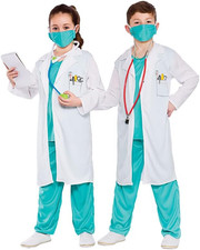Kids Unisex Hospital Doctor Fancy Dress Costume