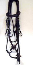LeMieux Kudos Grackle Bridle Complete with Rubber-Grip Reins Havana - cob