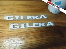 Gilera font white decals X2