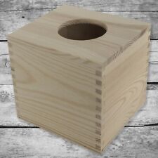 Plain Wooden Tissue Box With