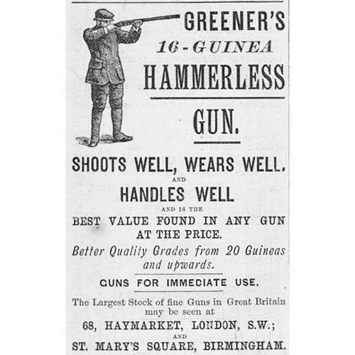 Greener hammerless gun - greener's,