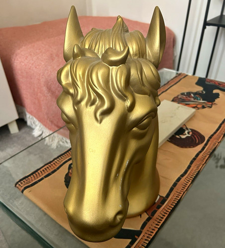 Gold horse head decorative - horse,