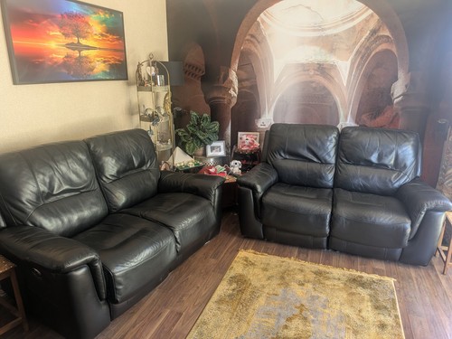 Leather recliner sofa seater - leather,
