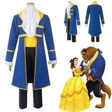 Adult Beauty And The Beast Prince Adam Cosplay Costume Men Halloween Party Suit