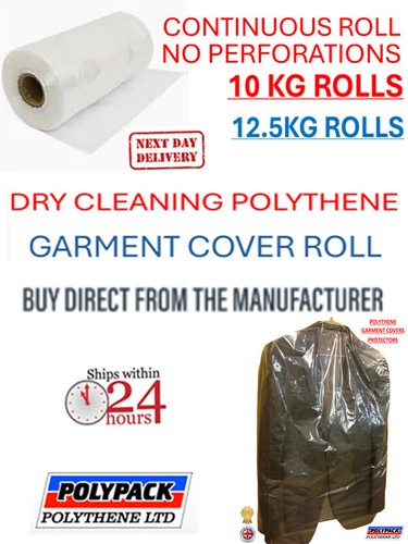 Polythene garment covers roll - polythene,