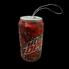 RUZ FOODIE CODE RED MTN DEW CHRISTMAS ORNAMENT Soda Coca Cola Mountain Candy