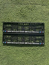 X2 BMW GmbH Motorsport Number Plate Surrounds Holders Frames Authentic UK