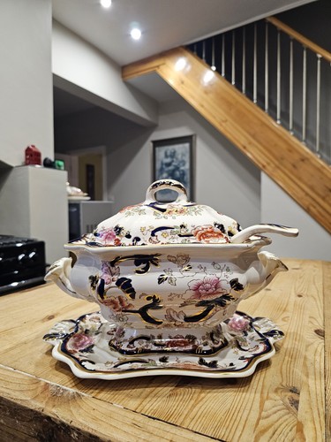 Mason soup tureen with stand - mason's,
