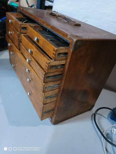 Vintage engineers tool box - tool,