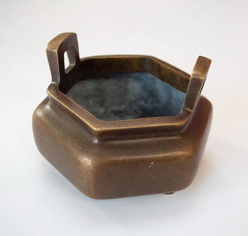 Antique hexagonal red - , copper