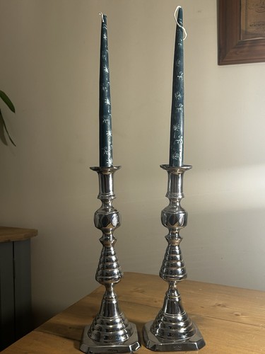 Pair antique shiny - shiny, chrome