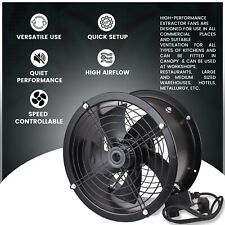 Commercial Cased Axial Extractor Canopy Kitchen Restaurant Industrial Duct Fan 