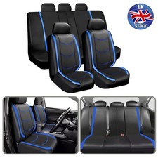 Universal 9PCS PU Leather Car Seat Covers Full Set For Skoda Fabia Kamiq Octavia
