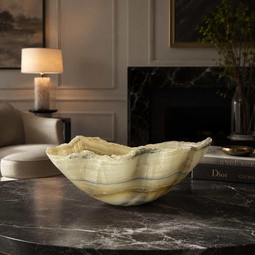 Large natural onyx bowl - large,