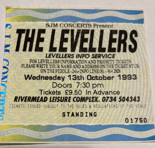 The levellers concert - concert, ticket