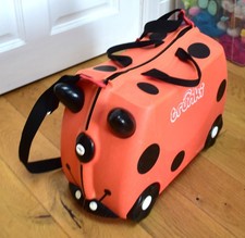 TRUNKI  Ladybird Children's Ride on Suitcase with strap & key, Good