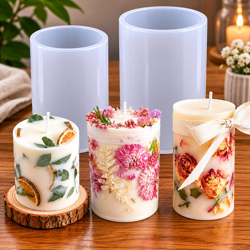 Silicone pillar candle mould - pillar,