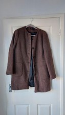 Zara Woman Brown Textured Coat