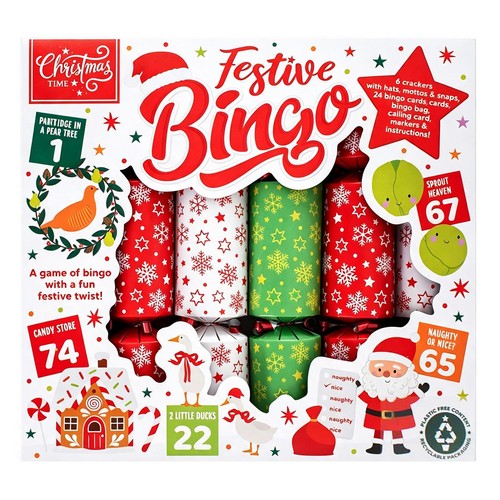 Christmas crackers pack 22cm - crackers,
