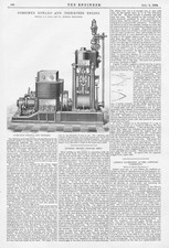 J.P HALL & CO Oldham Combined Dynamo & High speed Engine Antique Print 1894