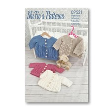 Crochet Pattern for Babies Cardigan in 4 sizes - CP521