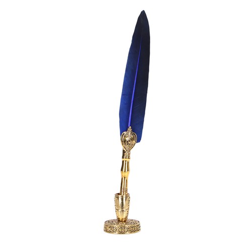 Feather pen exquisite - (blue)feather,