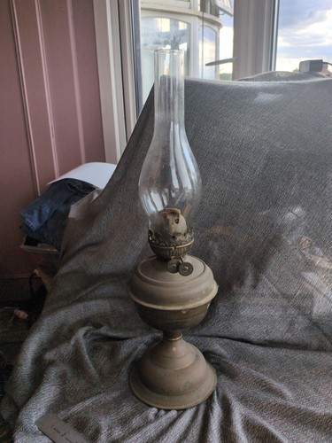 Vintage brass kerosene oil - brass, kerosene/oil