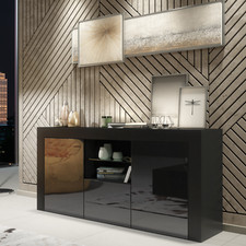 Modern 145cm Sideboard Black