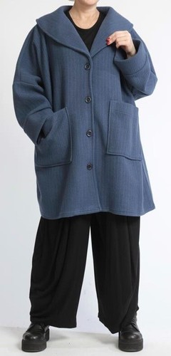 Plus size blue boiled - size, wool