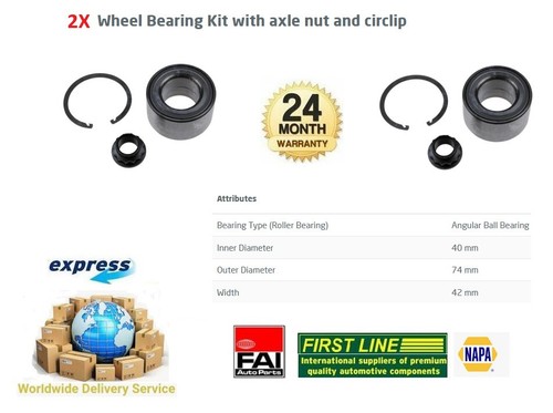 Front axle wheel bearings - front,